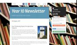 
							         Year 10 Newsletter | Smore Newsletters for Education								  
							    