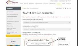 
							         Year 11 Revision Resources - The Lancaster Academy								  
							    