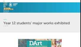 
							         Year 12 students' major works exhibited – St Andrew's Cathedral School								  
							    