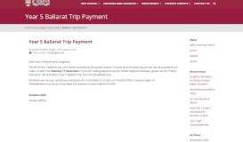 
							         Year 5 Ballarat Trip Payment - St Johns Grammar School								  
							    