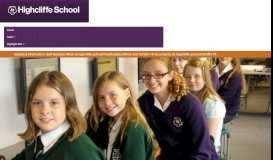 
							         Year 6 to Year 7 | Highcliffe School								  
							    