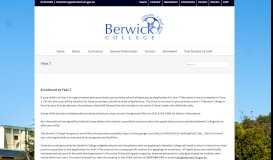 
							         Year 7 - Berwick College								  
							    