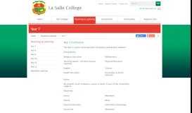 
							         Year 7 - La Salle College								  
							    