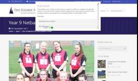 
							         Year 9 Netball at The Mountbatten School – The Hamble School								  
							    