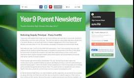
							         Year 9 Parent Newsletter | Smore Newsletters for Education								  
							    