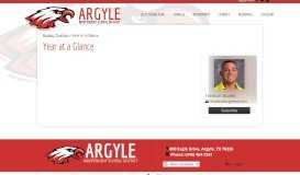 
							         Year at a Glance – Boales, Trenton – Argyle Independent School District								  
							    