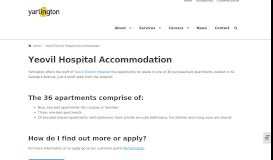 
							         Yeovil District Hospital accommodation - Yarlington Housing Group								  
							    