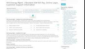 
							         YES Energy Mgmt. | Resident ID# Bill Pay, Online Login ...								  
							    