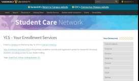 
							         YES – Your Enrollment Services | Student Care Network | Vanderbilt ...								  
							    