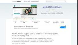 
							         Yes.state.nm.us website. YesNM Portal - apply, check, update, or ...								  
							    