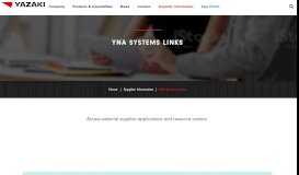 
							         YNA System Links | Yazaki North America								  
							    