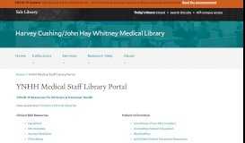 
							         YNHH Medical Staff Library Portal | Harvey Cushing/John Hay ...								  
							    