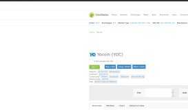 
							         Yocoin (YOC) price, marketcap, chart, and fundamentals info ...								  
							    