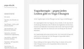 
							         Yogatherapie – gegen jedes Leiden gibt es Yoga-Übungen - yoga-ska ...								  
							    