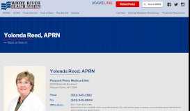 
							         Yolonda Reed, APRN | White River Health System								  
							    