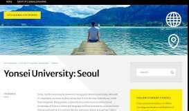 
							         Yonsei University: Seoul – UTS Global Exchange								  
							    