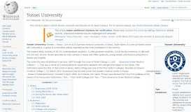 
							         Yonsei University - Wikipedia								  
							    