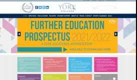
							         York College : Ofsted Outstanding College of Further and Higher ...								  
							    