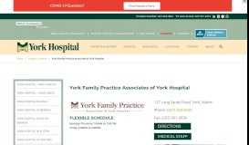
							         York Family Practice Associates of York Hospital | York Hospital								  
							    