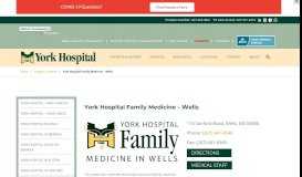 
							         York Hospital Family Medicine - Wells | York Hospital								  
							    