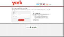 
							         York Properties, Inc. | Online Rent Payments - ClickPay								  
							    