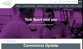 
							         York Sport & You | Customer Information And Resources - York Sport								  
							    
