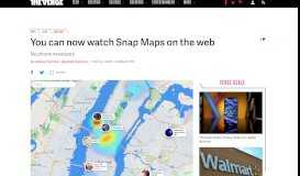 
							         You can now watch Snap Maps on the web - The Verge								  
							    