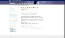 
							         Young Women's Timeline | Mormon Women's Studies Resource ...								  
							    