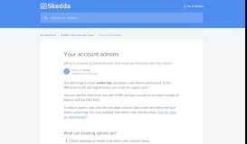 
							         Your account admins | Skedda Support								  
							    