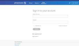 
							         Your account at Pitney Bowes - Sign In								  
							    