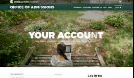 
							         Your Account - MSU Admissions - Michigan State University								  
							    