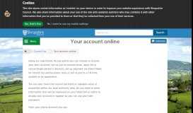 
							         Your account online | Shropshire Council								  
							    