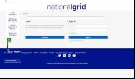 
							         Your account profile sign-in - National Grid								  
							    