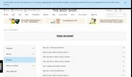 
							         Your Account | USA Site - The Body Shop								  
							    