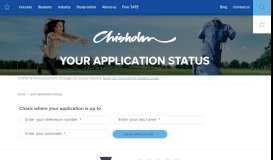 
							         Your Application Status | Chisholm TAFE								  
							    