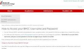 
							         Your BHCC Username and Password - Bunker Hill Community College								  
							    