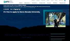 
							         Your College Application | Sierra Nevada College								  
							    