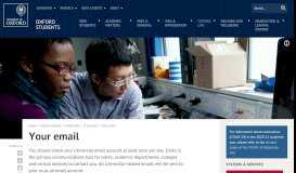 
							         Your email | University of Oxford								  
							    