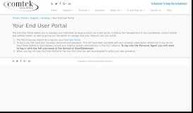 
							         Your End User Portal - Comtek System Solutions								  
							    