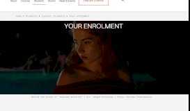 
							         Your enrolment | Australian Film Television and Radio School								  
							    