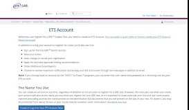 
							         Your ETS Account								  
							    