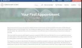 
							         Your First Appointment | The Vancouver Clinic								  
							    