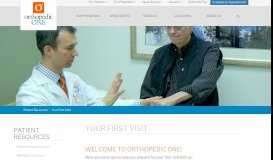 
							         Your First Visit | Orthopedic One								  
							    