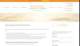 
							         Your first visit | Sunrise Medical Group								  
							    