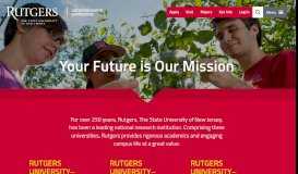 
							         Your Future is Our Mission | Undergraduate Admissions | Rutgers ...								  
							    
