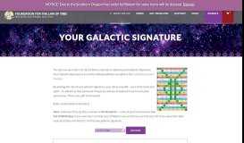 
							         Your Galactic Signature | Foundation for the Law of Time								  
							    