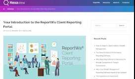 
							         Your Introduction to the ReportWa Client Reporting Portal - ReportWa ...								  
							    