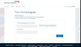 
							         Your Missing Baggage - British Airways								  
							    