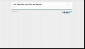 
							         Your one-time password has expired - The Lessor-Portal								  
							    