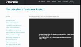 
							         Your OneDesk Customer Portal - OneDesk								  
							    